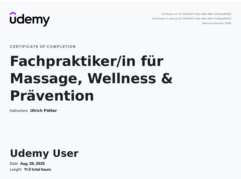 Fachpraktikerin Massage & Wellness