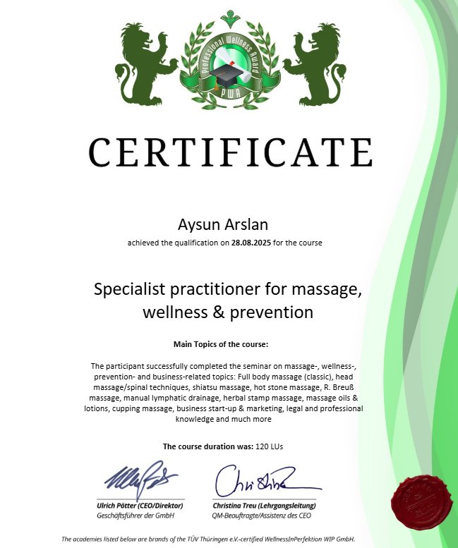 Specialist Practitioner Massage Wellness Prevention